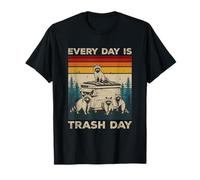 Every Day Is Trash Day Retro Garbage Gang Funny Raccoon T-Shirt