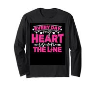 Every Day My Heart is On The Line - Lineman's Wife Long Sleeve T-Shirt