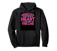 Every Day My Heart Is On The Line - Lineman's Wife Pullover Hoodie