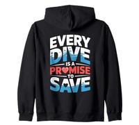Every Dive Is A Promise To Save Search Rescue Diver Zip Hoodie