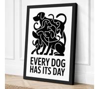 Every Dog Has Its Day Canvas Wall Art Print 18x12 Inch (46 x 30 cm)