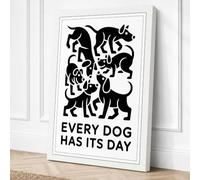 Every Dog Has Its Day Canvas Wall Art Print 18x12 Inch (46 x 30 cm)