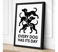 Every Dog Has Its Day Canvas Wall Art Print 24x16 Inch (61 x 41 cm)