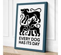 Every Dog Has Its Day Canvas Wall Art Print 24x16 Inch (61 x 41 cm)