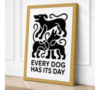 Every Dog Has Its Day Canvas Wall Art Print 30x20 Inch (76 x 51 cm)