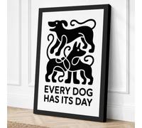 Every Dog Has Its Day Canvas Wall Art Print 30x20 Inch (76 x 51 cm)
