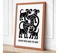 Every Dog Has Its Day Graphic Canvas Wall Art Print 30x20 Inch (76 x 51 cm)