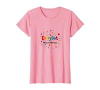 Every Dot Makes A Difference Inspirational Quote T-Shirt, Women, Pink, L