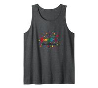 Every Dot Makes A Difference Inspirational Quote Tank Top, Men, Dark Heather Grey, L