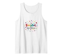 Every Dot Makes A Difference Inspirational Quote Tank Top, Men, White, L
