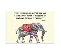 Every Experience Is A Blessing Spiritual Buddha Poster Canvas Poster Wall Art Decor Print Picture Paintings for Living Room Bedroom Decoration 16x24inch(40x60cm)