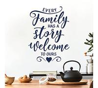Every Family has a Story, Welcome to Ours - Family Decal Wall Sticker [XLarge] [Cobalt]