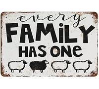 Every Family Has One Black Sheep Funny Funny Vintage Metal Sign Poster 8X12 Inches
