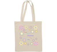 Every Flower Blooms In It's Own Time Natural Cotton Tote Bag White
