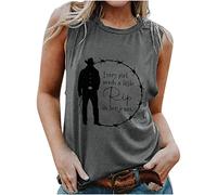 Every Girl Needs a Little Rip in Her Jeans Graphic Tee Shirts Women's Summer Sleeveless Tank Tops Sexy Casual Tunics