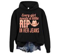 Every Girl Needs A Little Rip In Her Jeans Hoodie, Every Girl Needs A Little Rip In Her Jeans Hoodies, Unisex Black