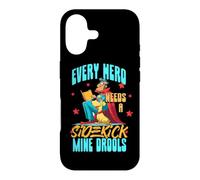 Every hero needs a sidekick. Mine drools. Case for iPhone 17
