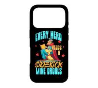 Every hero needs a sidekick. Mine drools. Case for iPhone 17 Pro
