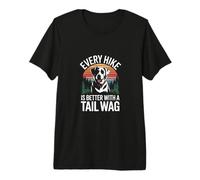 Every Hike is Better with A Tail Wag Dog Hiking Premium T-Shirt