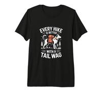 Every Hike is Better with A Tail Wag Dog Hiking Premium T-Shirt