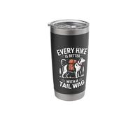 Every Hike is Better with A Tail Wag Dog Hiking Stainless Steel Insulated Tumbler