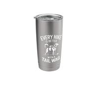 Every Hike is Better with A Tail Wag Dog Hiking Stainless Steel Insulated Tumbler