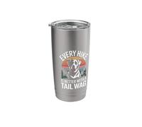 Every Hike is Better with A Tail Wag Dog Hiking Stainless Steel Insulated Tumbler