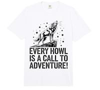 Every Howl is a Call to Adventure Wolf Comfort Colors Adult Heavyweight T-Shirt