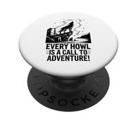 Every Howl is a call to adventure Wolf PopSockets Adhesive PopGrip