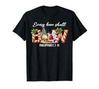 Every Knee Shall Bow Christian Christmas Nativity Scene T-Shirt