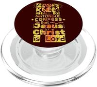 Every Knee Shall Bow - Jesus Christ Christian Scripture PopSockets PopGrip for MagSafe