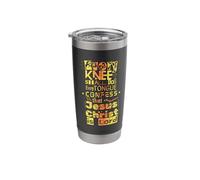 Every Knee Shall Bow - Jesus Christ Christian Scripture Stainless Steel Insulated Tumbler