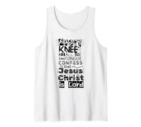 Every Knee Shall Bow, Jesus is Lord, Bible Quote Graphic Tank Top