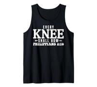 Every Knee Shall Bow Philippians 2:10 Religious Bible Quote Tank Top