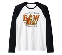 Every Knee Shall Bow Philippians 2:10 Western Nativity Raglan Baseball Tee