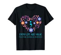Every Life Has Value Semicolon Trigeminal Neuralgia T-Shirt