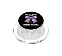 Every Life Matters Prevent Overdose Awareness Purple Ribbon PopSockets PopGrip for MagSafe