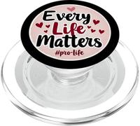 Every Life Matters Pro-Life Womens Hearts Unborn Baby Fetus PopSockets PopGrip for MagSafe