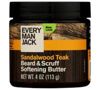 Every Man Jack Beard Butter - Sandalwood | 120 ml - 1 Jar | Naturally Derived, Parabens-free, Pthalate-free, Dye-free, and Certified Cruelty Free