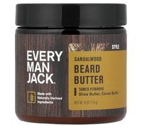 Every Man Jack Beard Butter - Sandalwood | 120 ml - 1 Jar | Naturally Derived, Parabens-free, Pthalate-free, Dye-free, and Certified Cruelty Free