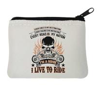Every Mile is My Destination Every Failure is My Motivation Every Road is My Nation Neoprene Coin Purse Pouch 10x11cm White