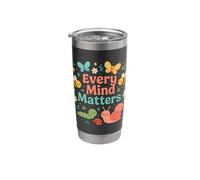 Every Mind Matters Cute Bugs Mental Health Support Stainless Steel Insulated Tumbler