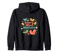 Every Mind Matters Cute Bugs Mental Health Support Zip Hoodie