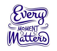Every Moment Matters Quotes Vinyl Art Sticker 42x42.1cm Tattoo Culture DarkBlue