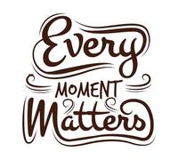 Every Moment Matters Quotes Vinyl Art Sticker 54.6x54.7cm Waterproof Coffee