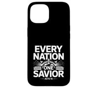 Every Nation One Savior Acts 10 Gospel Unity Message Case for iPhone 15
