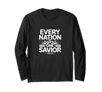 Every Nation One Savior Acts 10 Gospel Unity Message Long Sleeve T-Shirt