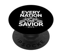 Every Nation One Savior Acts 10 Gospel Unity Message PopSockets Adhesive PopGrip