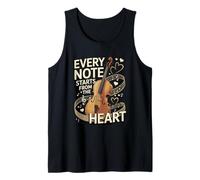 Every Note Starts from The Heart Orchestra Strings Music Tank Top