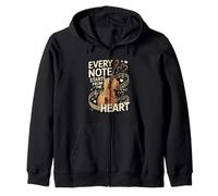 Every Note Starts From The Heart Orchestra Strings Music Zip Hoodie